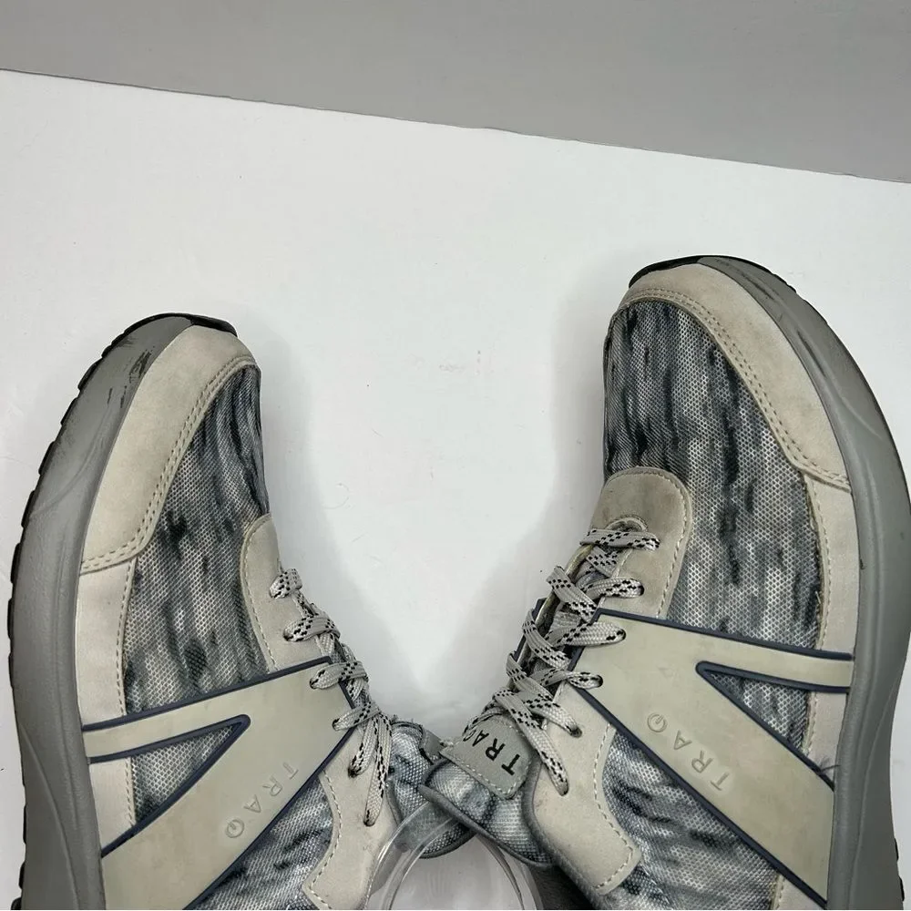 TRAQ Gray and Black Sneakers athletic shoes 39